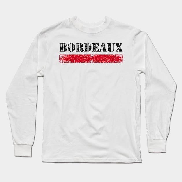 Bordeaux Vintage Long Sleeve T-Shirt by Nikokosmos